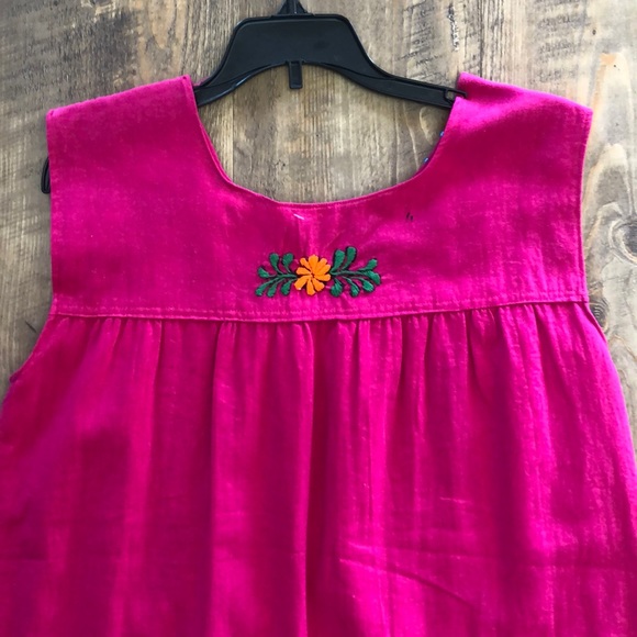 Authentic Mexican Embroidered Blouse Sleeveless - Picture 7 of 10